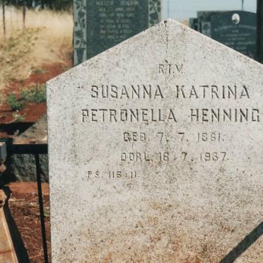 HENNING Susanna Katrina Petronella 1861-1937