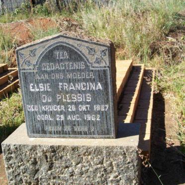 PLESSIS Elsie Francina, du nee KRUGER 1887-1962