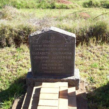 PLESSIS Elizabeth Catharina Johanna, du nee POTGIETER 1921-1958