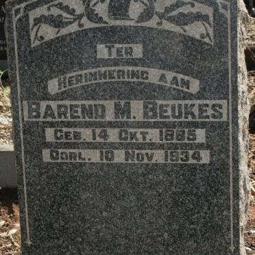 BEUKES Barend M. 1885-1934