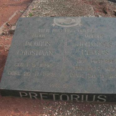 PRETORIUS Jacobus Christiaan 1896-1952 &amp; Johannes Petrus PIETERSE 1896-1946