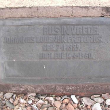 PRETORIUS Johannes Lodewijk 1889-1950