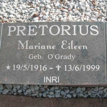 PRETORIUS Mariane Eileen nee O'GRADY 1916-1999