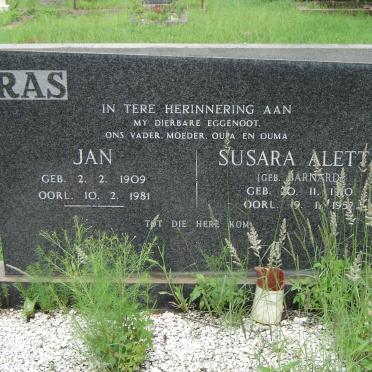 RAS Jan 1909-1981 &amp; Susara Aletta BARNARD 1910-1957