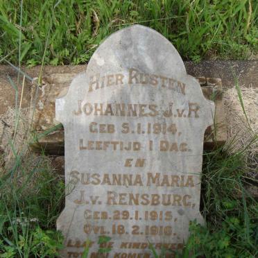 RENSBURG Johannes, J.v.R 1914-1914 :: JANSE VAN RENSBURG Susanna Maria 1915-1916