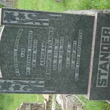 STANDER Adriaan Hendrikus 1873-1944