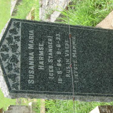 HARMSE Susanna Maria nee STANDER 1884-1923
