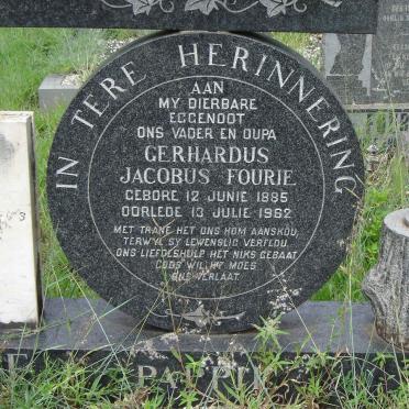 FOURIE Gerhardus Jacobus 1885-1962