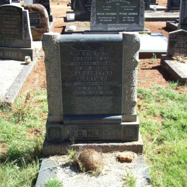 MERWE Margaretha Dorothea, v.d. nee JANSEN v. RENSBURG 1891-1947