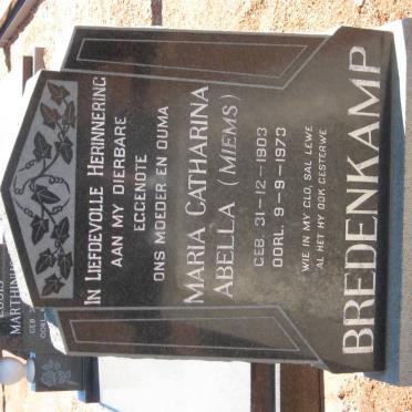 BREDENKAMP Maria Catharina Abella 1903-1973