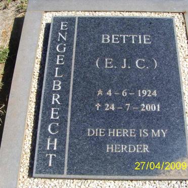 ENGELBRECHT E.J.C. 1924-2001
