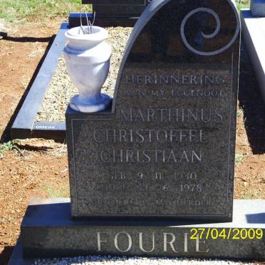 FOURIE Marthinus Christoffel Christiaan 1930-1978