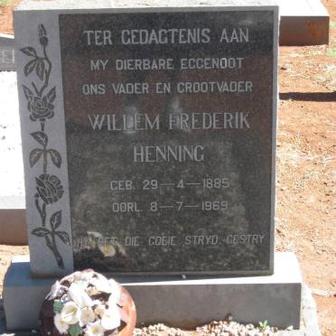 HENNING Willem Frederik 1885-1969