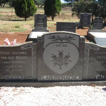 LABUSCHAGNE Pieter J.H. 1899-1970 &amp; Marie Johanna VAN DER MERWE, formerly LABUSCHAGNE 1898-1981