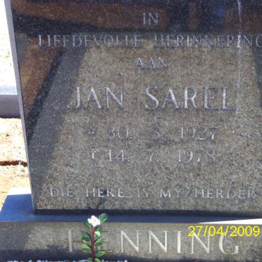 HENNING Jan Sarel 1927-1978