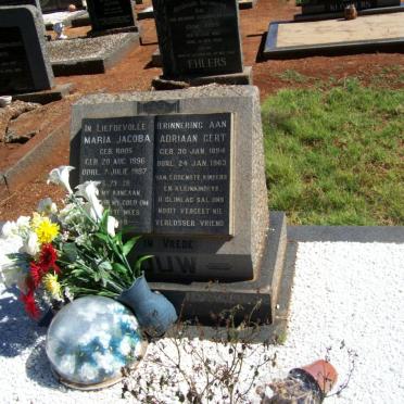 LOUW Adriaan Gert 1884-1963 &amp; Maria Jacoba ROOS 1896-1987 :: LOUW Adriaan Gert 1929-2008