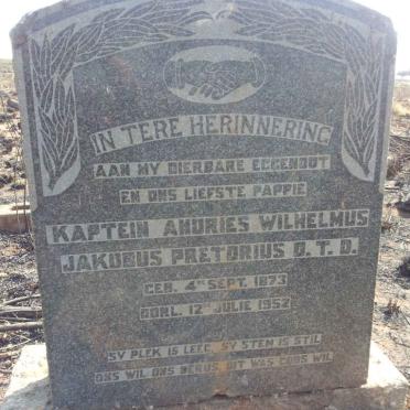 PRETORIUS Andries Wilhelmus Jakobus 1873-1952
