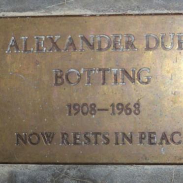 BOTTING Alexander Duff 1908-1968