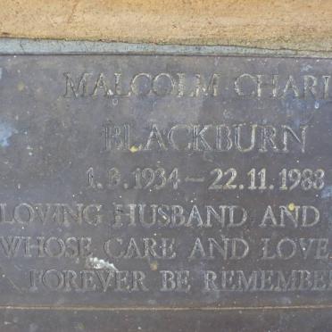 BLACKBURN Malcolm Charles 1934-1988