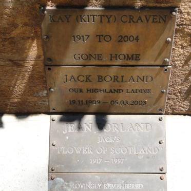 CRAVEN Kay 1917-2004 :: BORLAND Jack 1909-2003 &amp; Joan 1917-1997 :: ARMSTRONG William Stewart 1914-