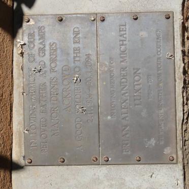 ACKROYD Denis Forbes 1914-1994 :: LUXTON Brian Alexander Michael 1960-1991