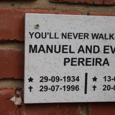 PEREIRA Manuel 1934-1996 &amp; Evelyn 1933-2016