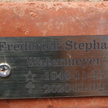 WATERMEYER Frederick Stephanus 1948-2020