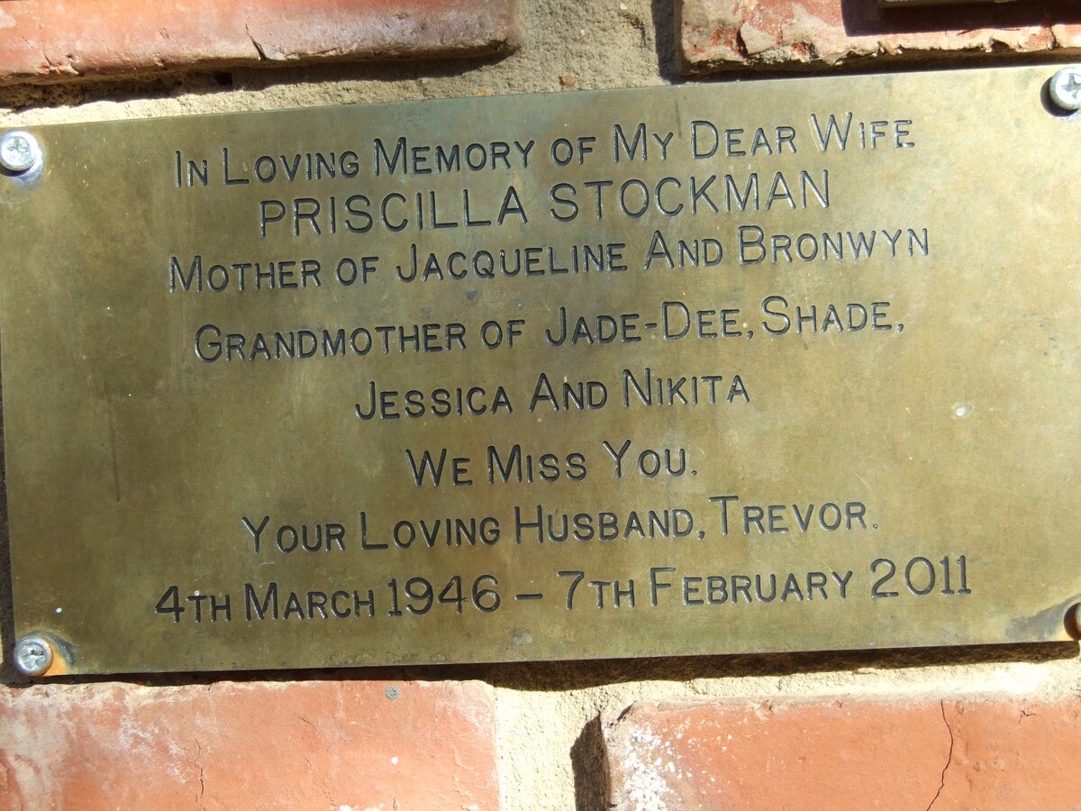 STOCKMAN Priscilla 1946-2011