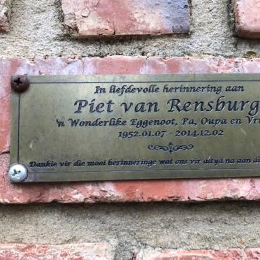 RENSBURG Piet, van 1952-2014