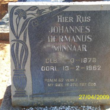 MINNAAR Johannes Hermanus 1878-1962
