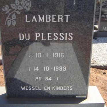 PLESSIS Lambert, du 1916-1989