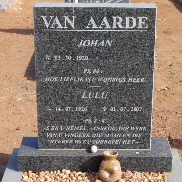 AARDE Johan, van 1920- &amp; Lulu 1926-2007