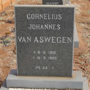 ASWEGEN Cornelius Johannes, van 1910-1990