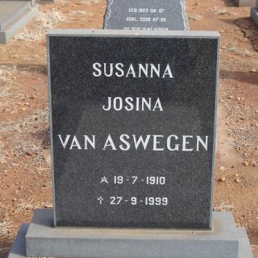 ASWEGEN Susanna Josina, van 1910-1999