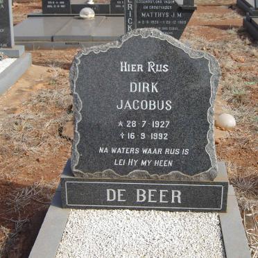 BEER Dirk Jacobus, de 1927-1992