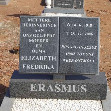 ERASMUS Elizabeth Fredrika 1918-2006