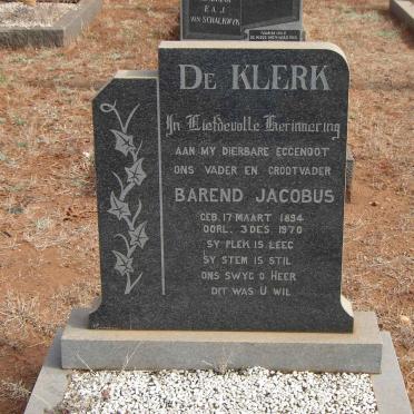 KLERK Barend Jacobus, de 1894-1970