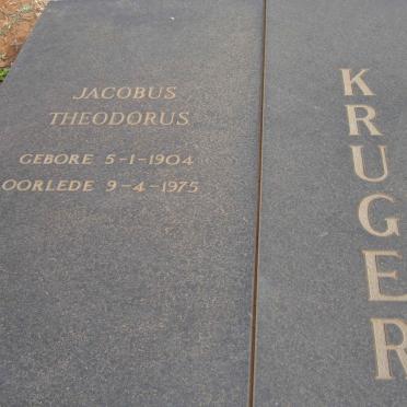 KRUGER Jacobus Theodorus 1904-1975
