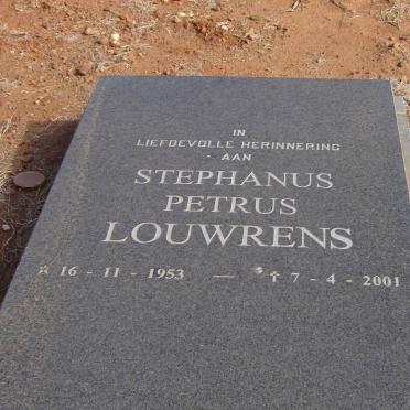 LOUWRENS Stephanus Petrus 1953-2001