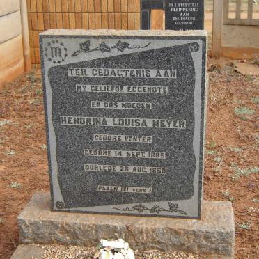 MEYER Hendrina Louisa nee VENTER 1885-1958
