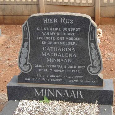 MINNAAR Catharina Magdalene nee PRETORIUS 1887-1962