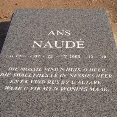 NAUDE Ans 1937-2003