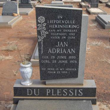 PLESSIS Jan Adriaan, du 1893-1978