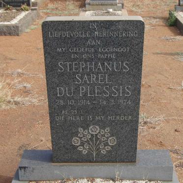PLESSIS Stephanus Sarel, du 1914-1974