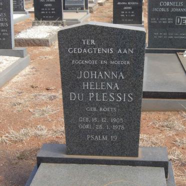 PLESSIS Johanna Helena, du nee ROETS 1905-1978