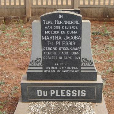 PLESSIS Martha Jacoba, du nee STEENKAMP 1904-1971