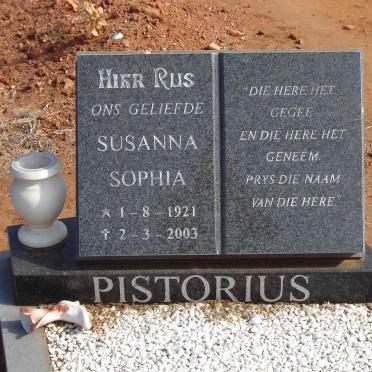 PISTORIUS Susanna Sophia 1921-2003