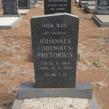 PRETORIUS Johannes Lodewikus 1894-1976