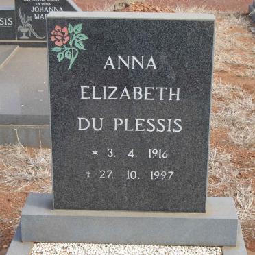 PLESSIS Anna Elizabeth, du 1916-1997