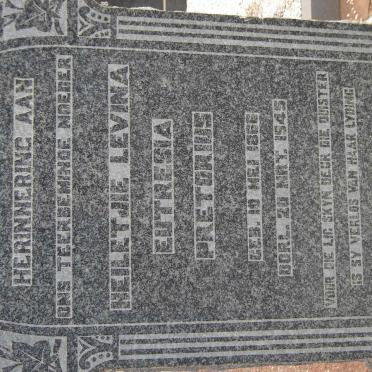 PRETORIUS Heiletje Lavina Eutresia 1866-1945